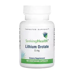 Трави Seeking Health Літій оротат, 5 мг, Lithium Orotate, 100 вегетаріанських капсул (SKH-52061)