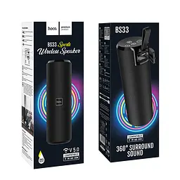 Портативна акустика Hoco BS33 Voice sports BT5.0 IPX5 бездротова чорна - мініатюра 2