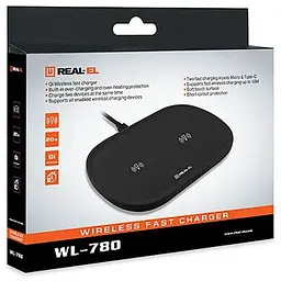 Зарядний пристрій REAL-EL WL-780 black (EL123160020)