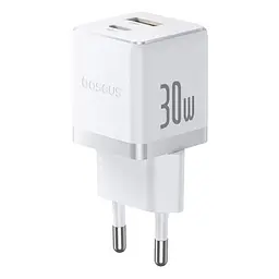 Мережевий зарядний пристрій Baseus Palm Type-C+USB 30W білий P1011160A213-00