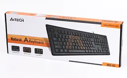 Клавіатура A4tech KRS-83 USB black, X-slim w/Ukr Comfort Key - мініатюра 2