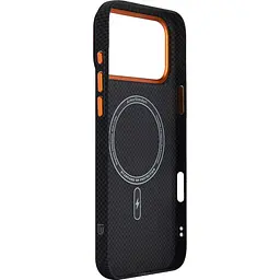 Чохол ArmorStandart LikeCarbon2 SE MagCase для Apple iPhone 17 Pro Max Kevlar Black Orange (ARM89165) [156304] - мініатюра 4