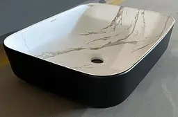 Умивальник накладний Mixxus Premium Diverse-0110 marble-Black 500x390x130 мм MP6517, Мармур - мініатюра 5