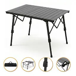Розкладний туристичний стіл LEOBRO Pro Camp Black Alu (LB-1064)