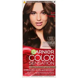 Фарба для волосся Garnier Color Sensation відтінок 5.0 сяючий світло-каштановий 110 мл (C5651978) - мініатюра 2