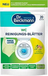 Серветки для чищення унітазу Dr. Beckmann WC Citrus Sensation 20 шт. 44 г (4008455097015)