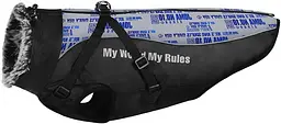 Світловідбивна утеплена зимова куртка для собак My World - My Rules, Bling-blue