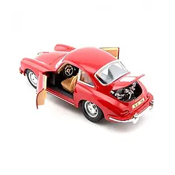 Автомодель - Porsche 356B (1961) (в асортименті слонова кістка, червоний, 1:24) - мініатюра 3