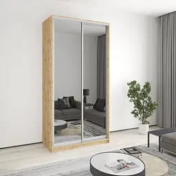 Шафа-купе дводверна MebelStar Уні AL 2 Дзеркала 120x60x240 см Дуб тахо (MBS-4038)