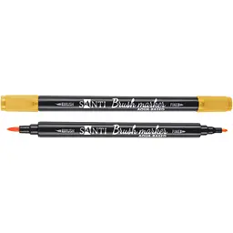 Маркер акварельний Santi Brush Marker SWB-03 медовий двосторонній 6 шт. (391059)