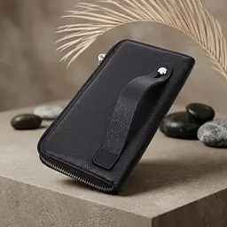 Функціональний гаманець-клатч унісекс з натуральної шкіри ST Leather 22529 чорний - мініатюра 4