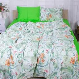 Підковдра на блискавці MirSon Natural flowers 22-1355, сатин, 220х240 см, різнокольорова - мініатюра 2