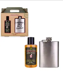Набір чоловічий з флягою Xmas Collection Gift Set for Men Birch & cedar