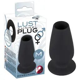 Силіконовий анальний тунель Orion Lust Tunnel Plug M, 10х5 см, чорний - мініатюра 9
