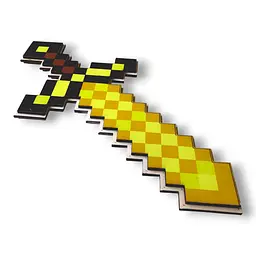 Меч Minecraft Золотий з фанери 26 см (NF02) - мініатюра 2