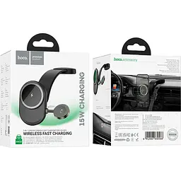 Автотримач із бездротовою зарядкою Hoco HW28 Excelso 2-in-1 Black/Gray (630566) [151327] - мініатюра 7