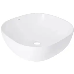 Раковина накладна Qtap Kolibri 425x425x140 White з донним клапаном QT1011K396WN48468