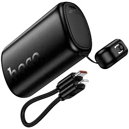 Портативний ЗП Power Bank Hoco Q50 Victory PD20W with cable 10000 mAh Black - мініатюра 5