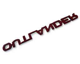 Емблема напис Outlander для Mitsubishi Хром 163х14 мм (на скотчі) 7415A401 - мініатюра 4