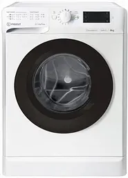 Пральна машина Indesit з фронтальним завантаженням OMTWE81283WKEU, 8кг, 1200, A+++, 60см, Дисплей, Інвертор, Люк чорний, Білий (OMTWE81283WKEU)