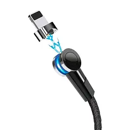 USB Cable Hoco S8 Magnetic Lightning Black 1m - мініатюра 4