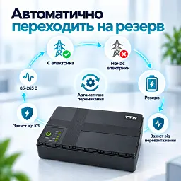 Пристрій безперебійного живлення TTN DC-1036P 36W 12000mAh (DC-1036P_12000) - мініатюра 5