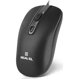 Комп'ютерна мишка Real-El RM-222 USB Black/Gray (EL123200040) - мініатюра 3