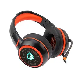 Дротова ігрова гарнітура Meetion Gaming Backlit HiFi MT-HP030, USB, 2.2m, black - мініатюра 3