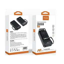 Зовнішній акумулятор WUW Y200 (22.5W PD) 20000mAh Black (Y200) - мініатюра 2