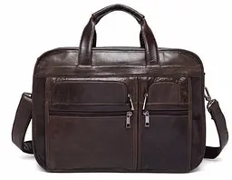 Сумка для ноутбука з натуральної шкіри 14870 Vintage коричнева