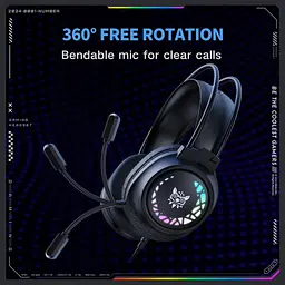 Навушники Onikuma ігрові M-95 Gaming Headset з мікрофоном та RGB підсвіткою для ПК PS4 PS5 Xbox провідні геймерські - мініатюра 4
