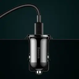 Автомобільний зарядний пристрій Baseus Grain Pro 4.8A 2USB (CCALLP-01) Black [67979] - мініатюра 5