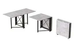 Стіл-книга трансформер Оріон 2 Ferrum-decor 750x1520x730 Чорний метал ДСП Бетон 16 мм (FRD-104589) - мініатюра 2
