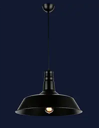 Світильник підвісний E27 Levistella 7546452-1 BK+BK(460), 60W, чорний метал, стиль лофт - мініатюра 2
