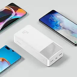 Портативна батарея Baseus Bipow Digital Display 30000 mAh 15W InternML-K02 White - мініатюра 4