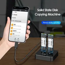 Док-станція для накопичувачів Maiwo 2 x NVMe M.2 SSD Key M/B+M USB 3.1 Gen2 Type-C (K3016P) - мініатюра 7