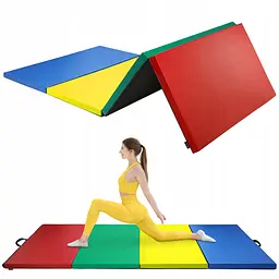 Мат гімнастичний складаний 4FIZJO XL 240 x 120 x 5 см Multicolor (P-5905973402774) - мініатюра 12