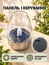 Набір садових LED-світильників на сонячній батареї 6 шт Сріблястий (37261530) - мініатюра 6