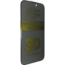 Захисне скло DK для Apple iPhone 15 Pro 300C Large Arc Антишпигун Full Glue black