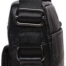 Чоловіча сумка Borsa Leather K18154 27x22x7 см Чорний (14783) - мініатюра 5