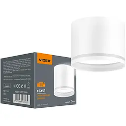 Світильник Videx під лампу GX53 накладний білий (VL-SPF35A-W) 