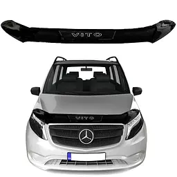 Дефлектор капота мухобійка Mercedes Vito (W447) 2014- Євро кріплення Voron Glass