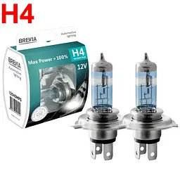 Автолампа галогенна Brevia Max Power +100% H4 12V 60/55W 2 шт (12040MPS)