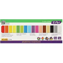 Пластилін ZiBi Kids Line 16 кольорів 256 г (ZB.6275)