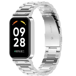 Ремінець-бампер DK для Xiaomi Redmi Smart Band 2 Metal Fitlink Steel Watch Band (017613) (silver) - мініатюра 4