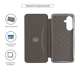 Чехол-книжка для Xiaomi Redmi A5 4G (UA), G-Case, синий, кожаный чехол-книжка из экокожи (PU) и TPU, с магнитом, с подставкой и вместительным кардхолдером, противоударный, защита всего корпуса, ArmorStandart (ARM90890) - мініатюра 3