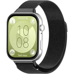 Ремінець DK CDK для Huawei Watch Fit 4 Metal Milanese Loop Magnetic (017793) (black) - мініатюра 2