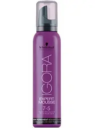 Мус-фарба для волосся Schwarzkopf Professional Igora Expert Mousse, відтінок 7-5, 100 мл (1917261) - мініатюра 2