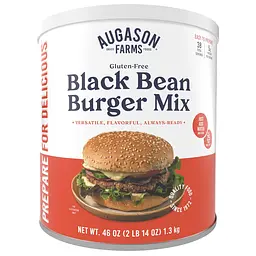 Фарш із чорної квасолі для котлет бургерів Augason farms, 38 порцій, 25 років термін зберігання
