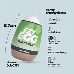 Мастурбатор яйце Crushious Ezy Egg Tne Expert (тілесний) - мініатюра 18